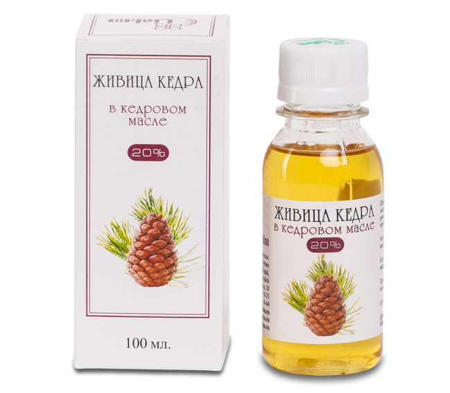 Живица кедра в кедровом масле 20%  в Краснодаре